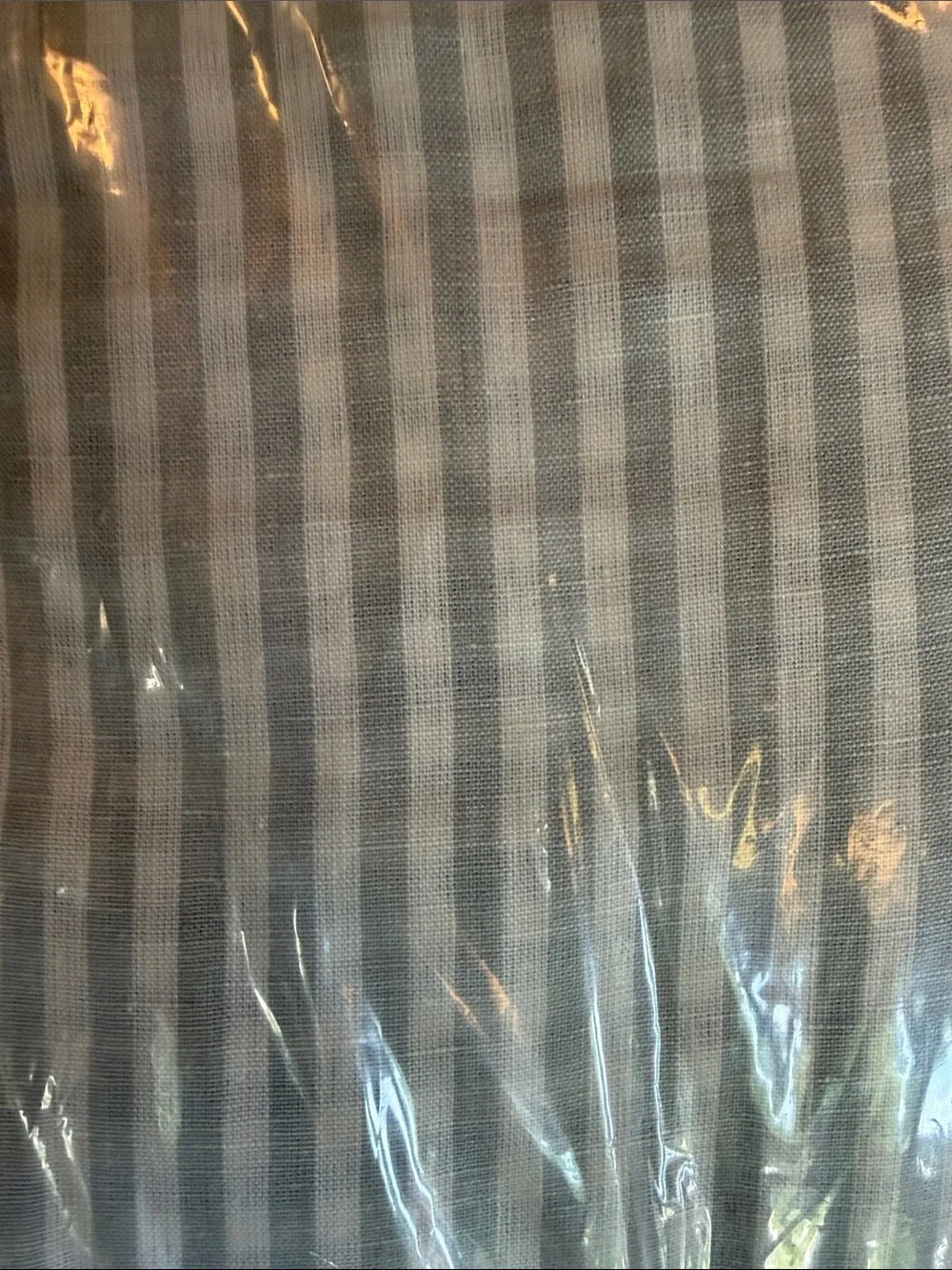 Quince European Linen Duvet Cover Set in Grey & White Stripe Queen 1217